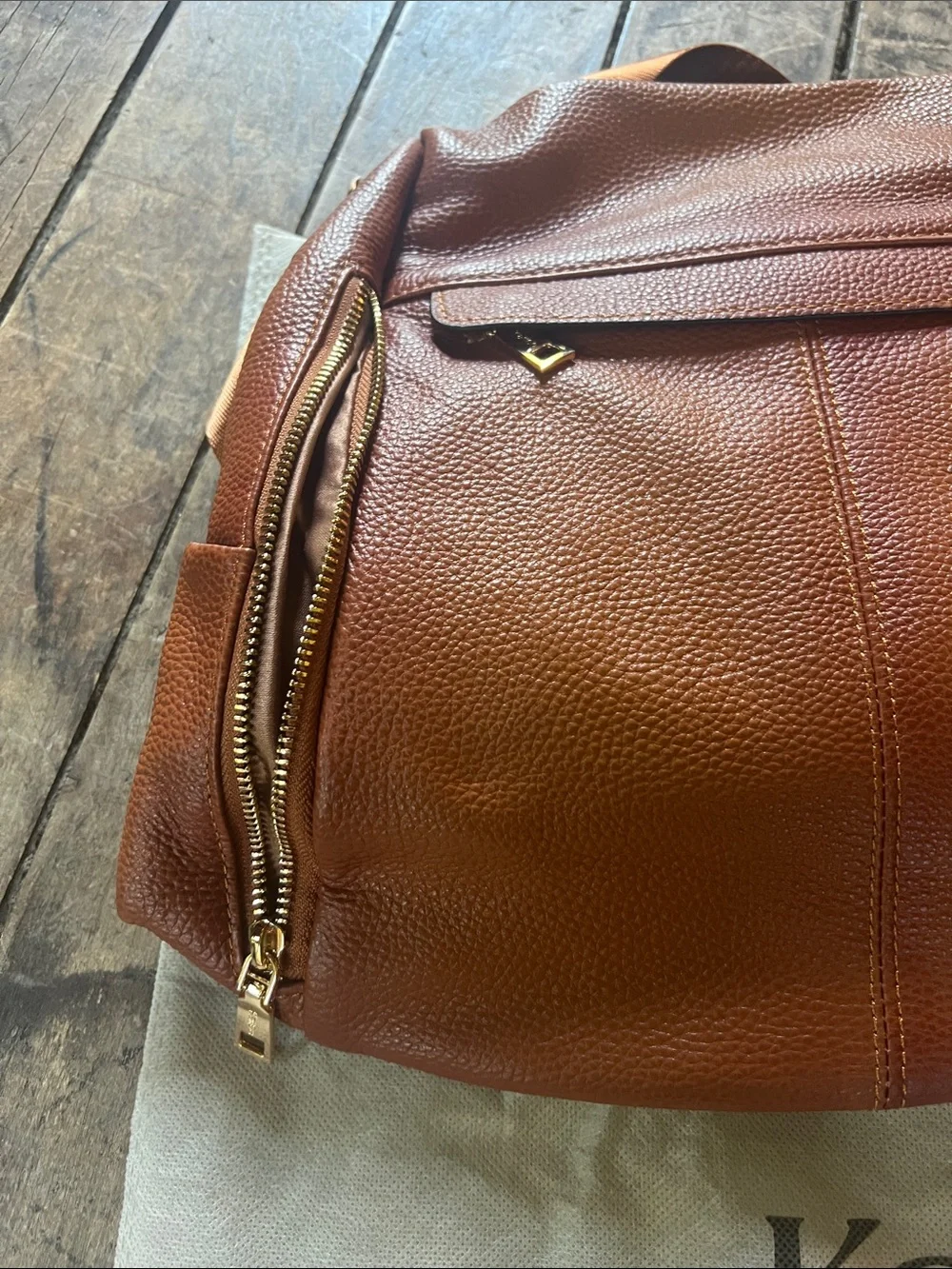 Kattee Brown Leather Backpack - Women’s Casual Daypack